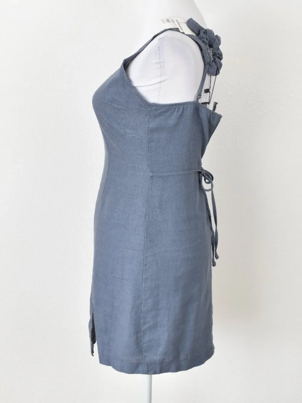 Abercrombie & Fitch Linen Mini Dress with Scrunchie NEW - XXS - Picture 4 of 9